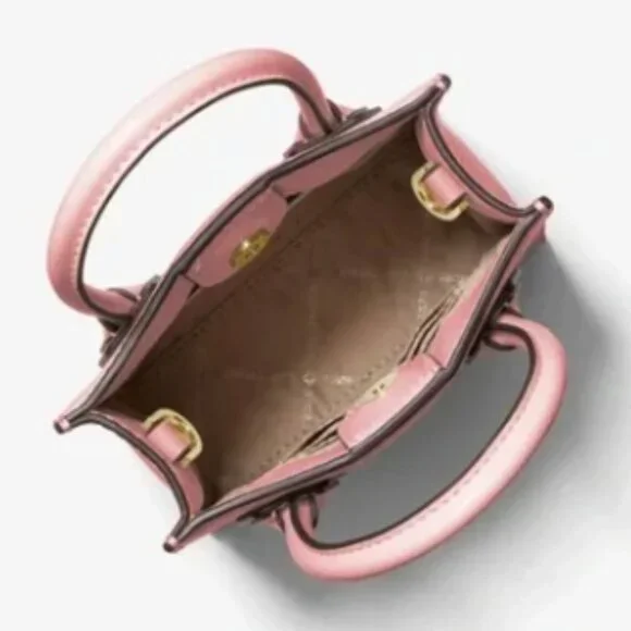 EUC - Michael Kors Mercer Extra-Small Pebbled Leather Crossbody Bag in Pink - Picture 4 of 17